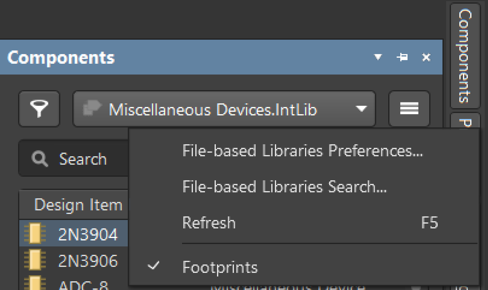 مسیر افزودن کتابخانه نرم افزار آلتیوم 2020