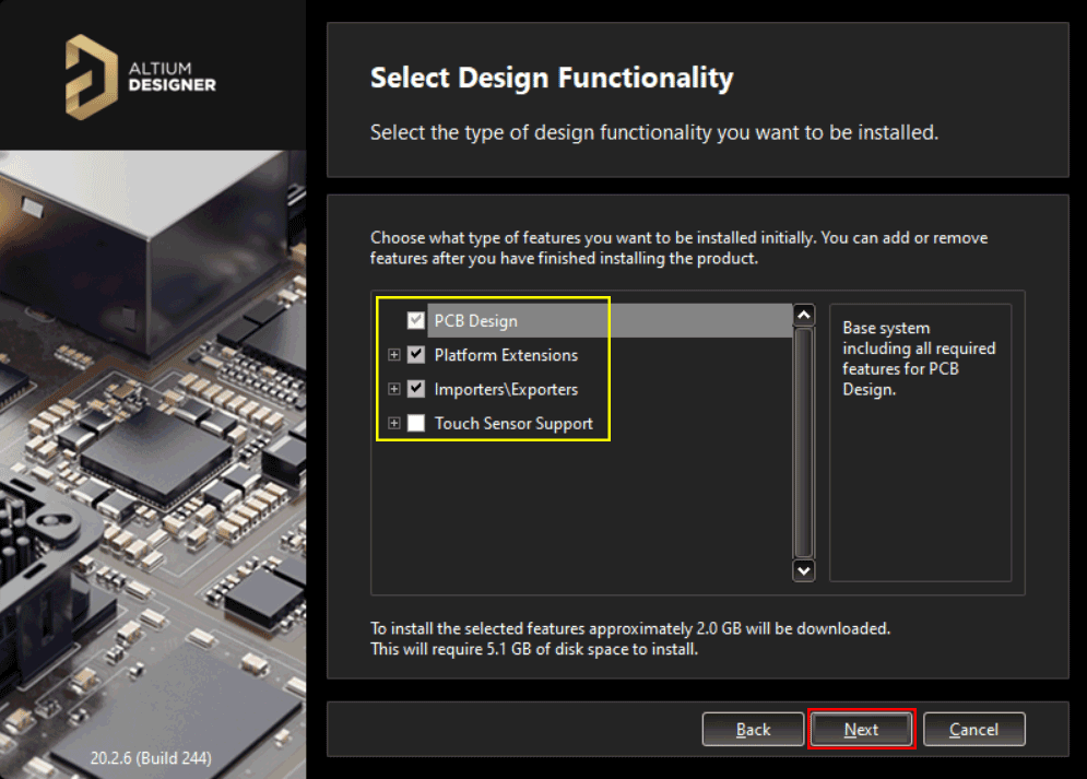 اضافه کردن قابلیت ها به آلتیوم دیزاینر در زمان نصب و کرک