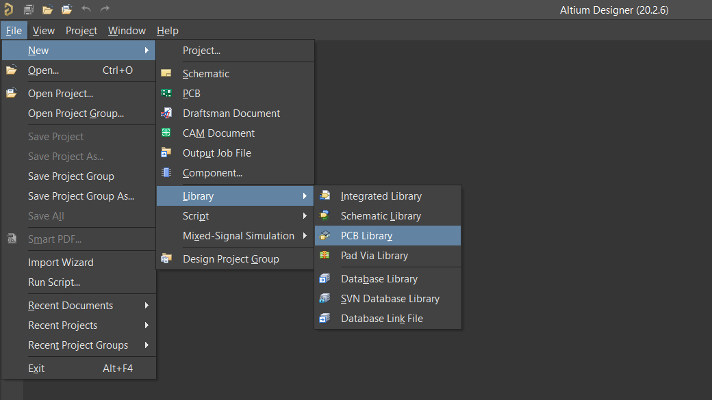 ساخت سند فوتپرینت داخل آلتیوم دیزاینر