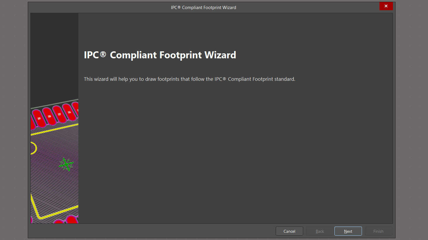 شروع کار با ابزار IPC Compliant Footprint Wizard