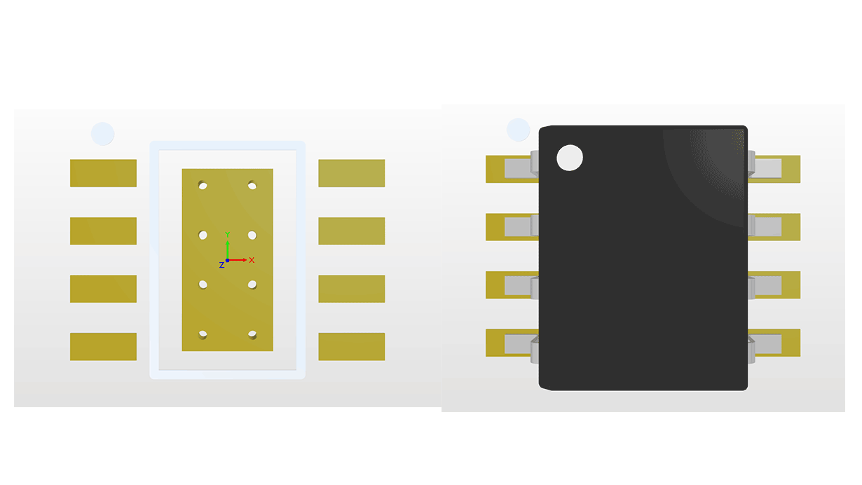 خروجی نهایی از فوت پرینت SOIC8
