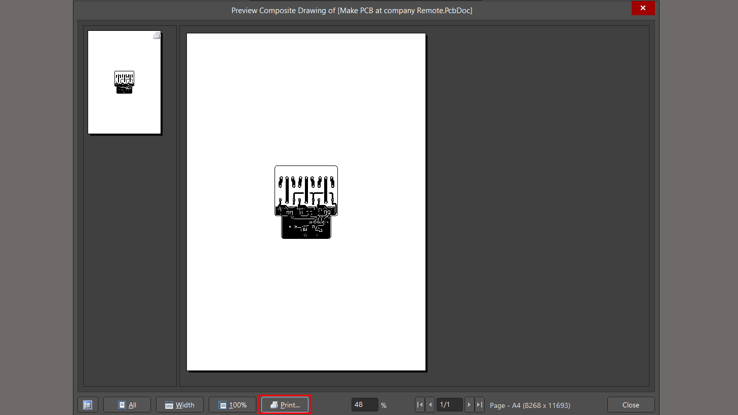 خروجی PDF از آلتیوم دیزاینر مرحله اول