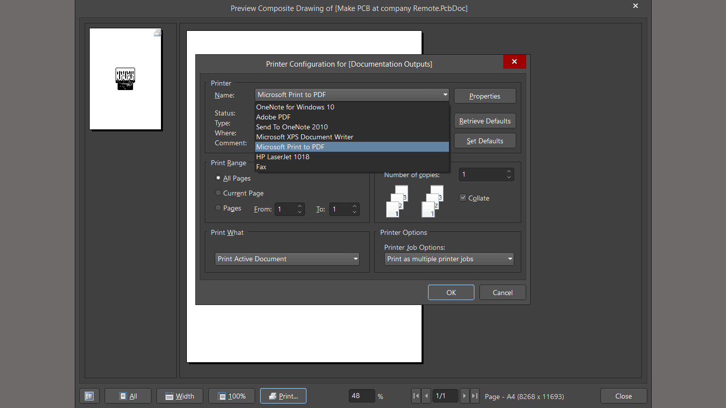 خروجی PDF از آلتیوم دیزاینر مرحله دوم