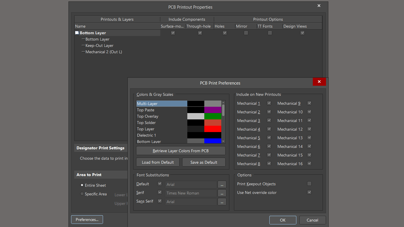 خروجی گرفتن از آلتیوم دیزاینر برای لامینت تغیر رنگ های لایه ها