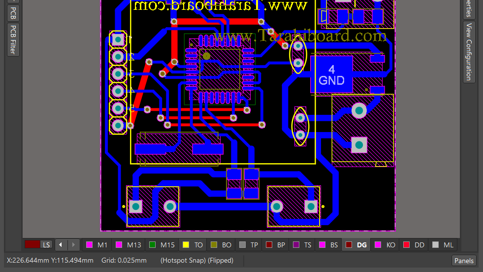 کوتاه کردن نام لایههای منو بار آلتیوم دیزاینر