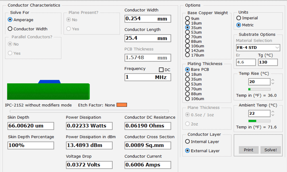 معرفی ابزار Saturn PCB Toolkit,محاسبه ضخامت ترک، عرض ترک