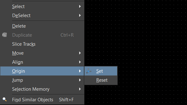 ست کردن نقطه صفر در آلتیوم,Origin Set