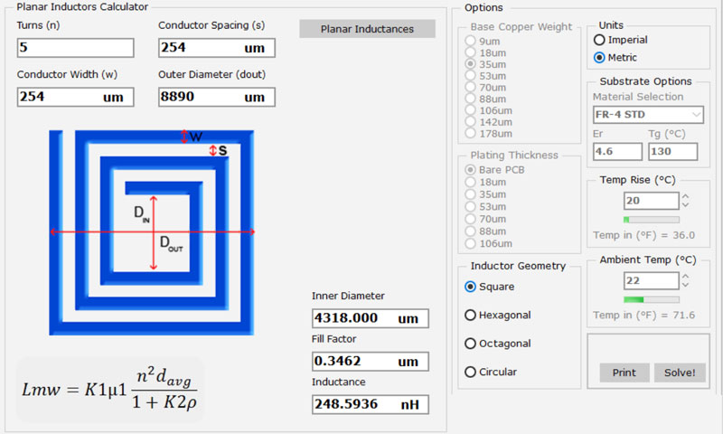 محاسبه سلف بر روی PCB با نرم افزار PCB Toolkit