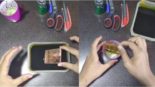 اسید کاری فیبر مدار چاپی با اسید کلروفریک یا اسید مدار چاپی