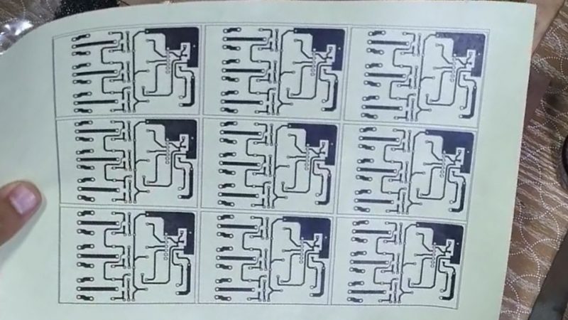 طرح پرینت شده روی کاغذ لیبل,چاپ PCB روی کاغذ لیبل