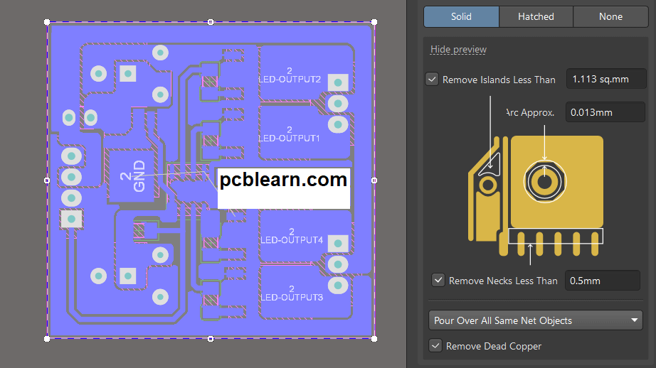 تنظیمات Polygon مدل Solid در آلتیوم دیزاینر
