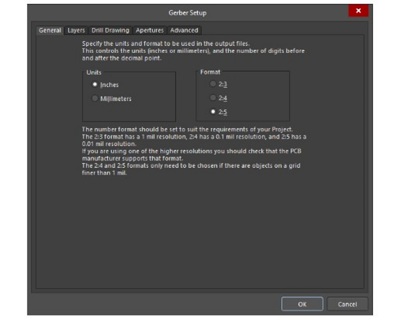 Gerber Setup، تنظیمات گربر در آلتیوم دیزاینر
